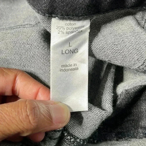 Maurices Distressed Charcoal Skinny Leg Mid Rise Jeggings NWT Size L - Picture 6 of 6